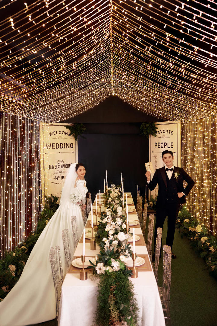 ins风西式晚宴婚纱照