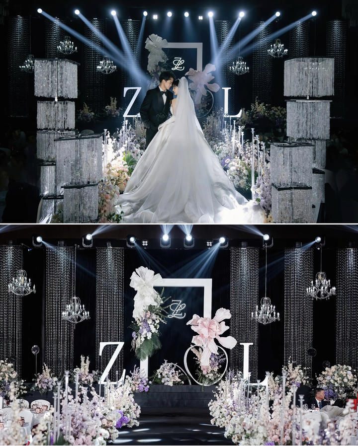 黑白色简约韩式婚礼